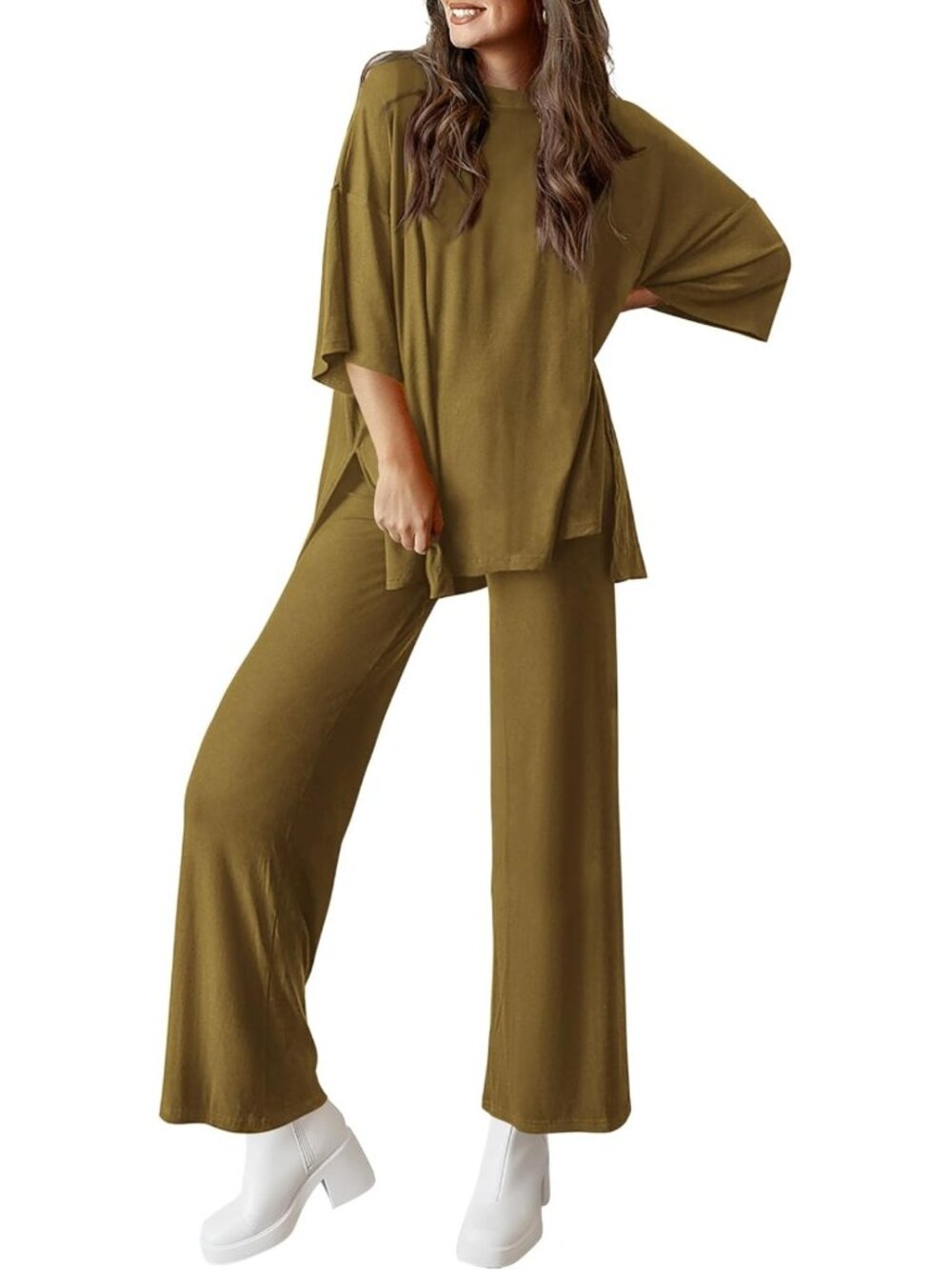 Chic Two-Piece Lounge Set for Women | Comfy Matching Outfit | Casual Wear